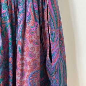 Vintage Paisley Purple MIDI Skirt